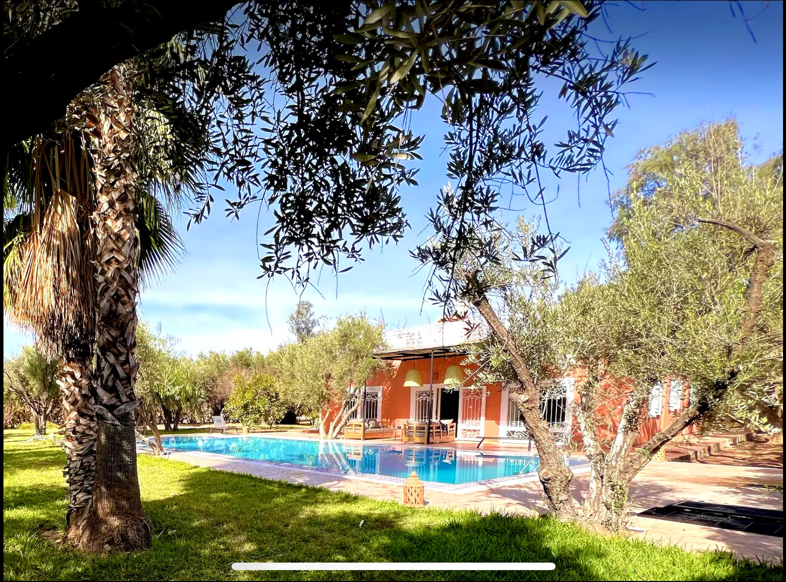 Villa Syba, pool in golden light